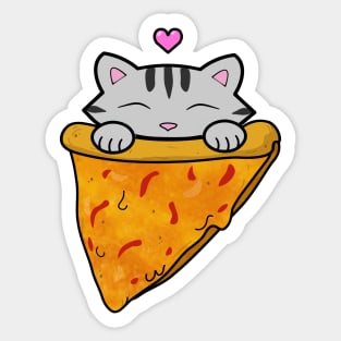 Happy Pizza Cat Sticker